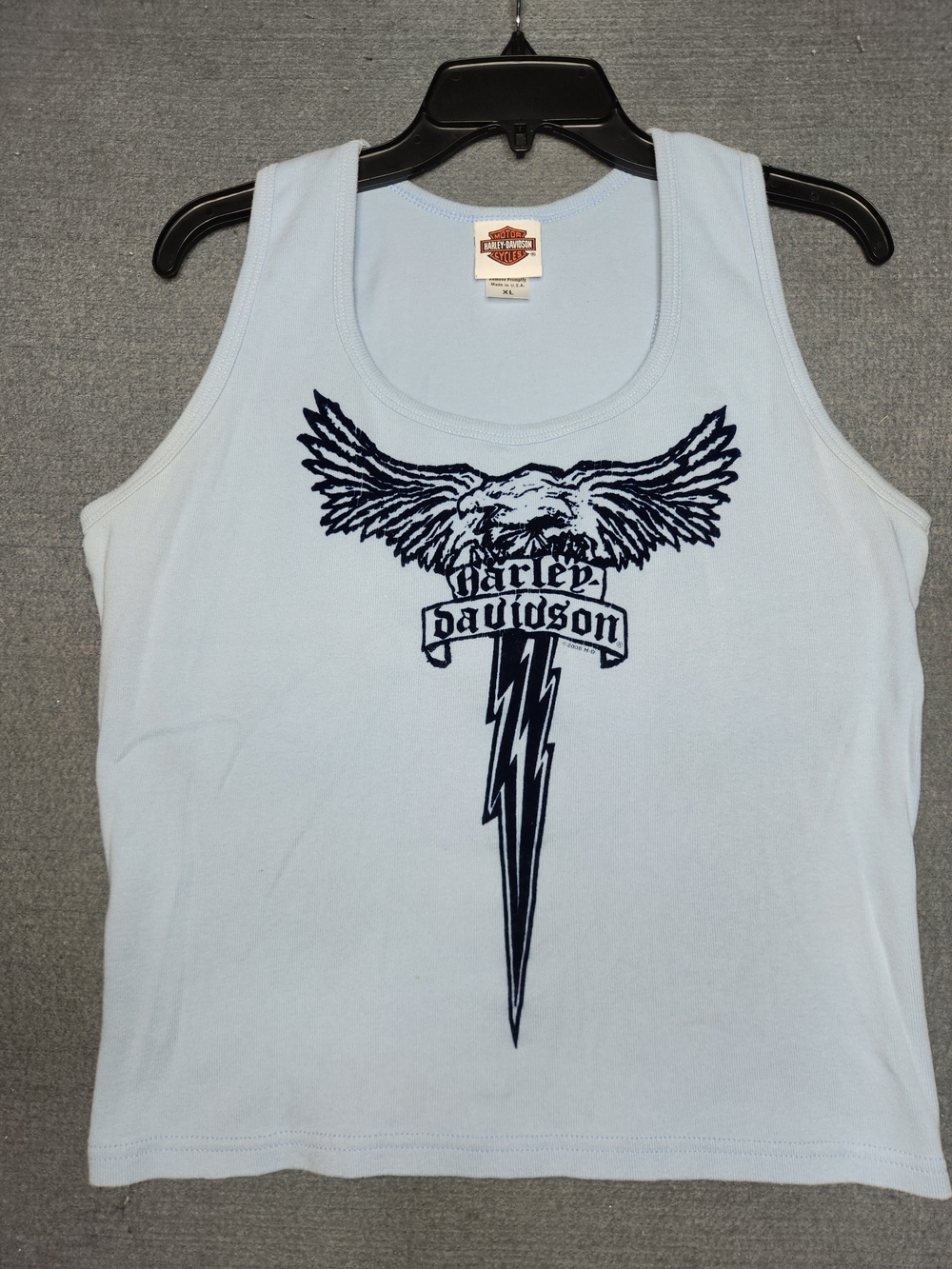 Harley-Davidson Light Blue Graphic Tank Top #313